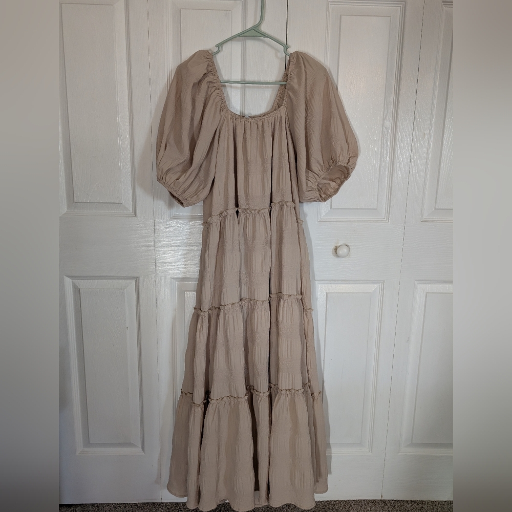 Puff Sleeve Tiered Dress